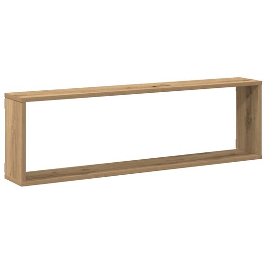 Wandschappen Kubus 2St 100X15X30Cm Bewerkt Hout Artisanaaleiken Artisanaal Eikenkleurig 100 x 15 x 30 cm