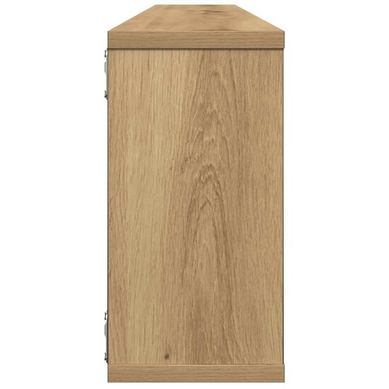 Wandschappen Kubus 2St 100X15X30Cm Bewerkt Hout Artisanaaleiken Artisanaal Eikenkleurig 100 x 15 x 30 cm