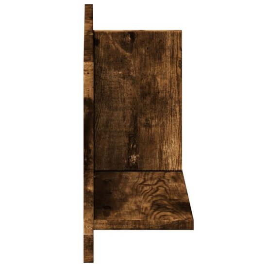 Wandkast 70X16,5X30 Cm Bewerkt Hout Kleurig 70 x 16.5 x 30 cm Gerookt eiken