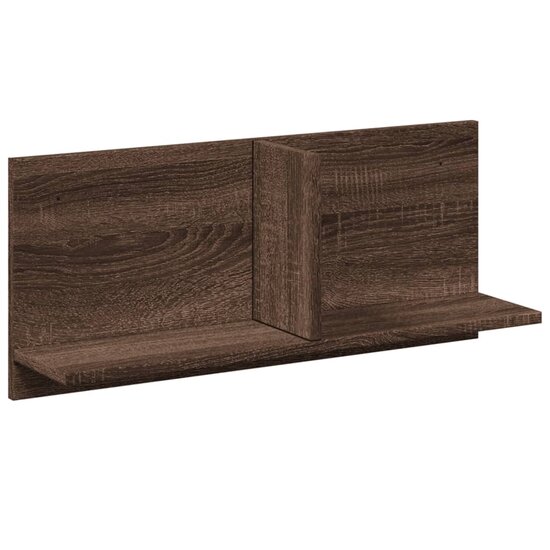 Wandkast 70X16,5X30 Cm Bewerkt Hout 70 x 16.5 x 30 cm bruin eikenkleur