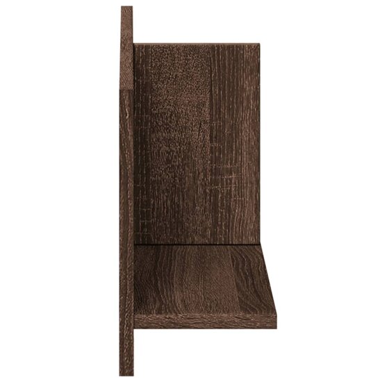 Wandkast 70X16,5X30 Cm Bewerkt Hout 70 x 16.5 x 30 cm bruin eikenkleur