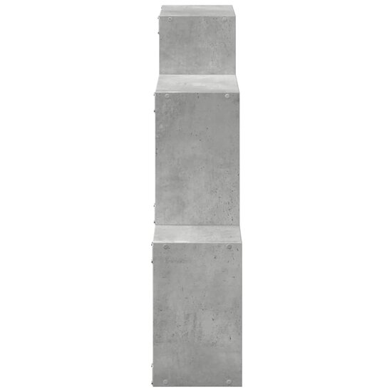 Wandkast 78X18X71 Cm Bewerkt Hout Betongrijs
