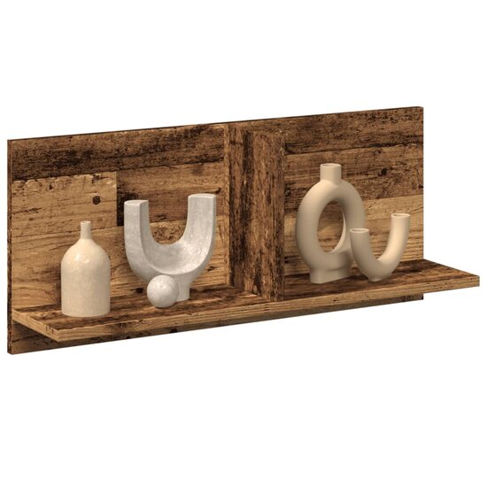 Wandkast 70X16,5X30 Cm Bewerkt Hout Kleurig 70 x 16.5 x 30 cm Oud hout