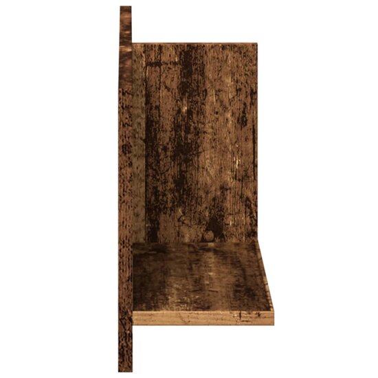 Wandkast 70X16,5X30 Cm Bewerkt Hout Kleurig 70 x 16.5 x 30 cm Oud hout
