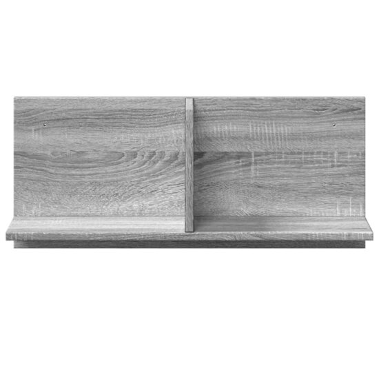Wandkast 70X16,5X30 Cm Bewerkt Hout Eiken 70 x 16.5 x 30 cm Grijs sonoma