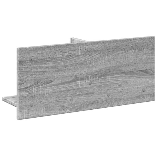 Wandkast 70X16,5X30 Cm Bewerkt Hout Eiken 70 x 16.5 x 30 cm Grijs sonoma
