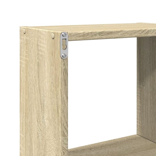 Wandkast 78x18x71 cm bewerkt hout sonoma eikenkleurig