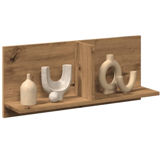 Wandkast 70X16,5X30 Cm Bewerkt Hout Artinsanaal Eikenkleurig 70 x 16.5 x 30 cm artisanaal eikenkleurig