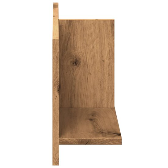 Wandkast 70X16,5X30 Cm Bewerkt Hout Artinsanaal Eikenkleurig 70 x 16.5 x 30 cm artisanaal eikenkleurig