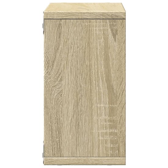 Wandkast 60x16x30 cm bewerkt hout sonoma eikenkleurig