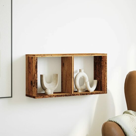 Wandkast Bewerkt Hout Kleurig 60 x 16 x 30 cm Oud hout