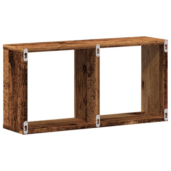 Wandkast Bewerkt Hout Kleurig 60 x 16 x 30 cm Oud hout