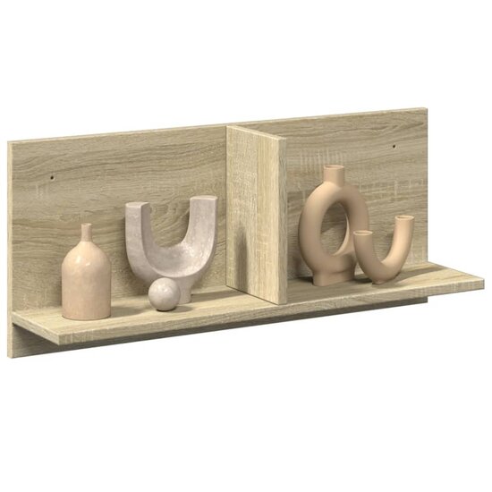 Wandkast 70X16,5X30 Cm Bewerkt Hout Kleurig 70 x 16.5 x 30 cm Sonoma eiken