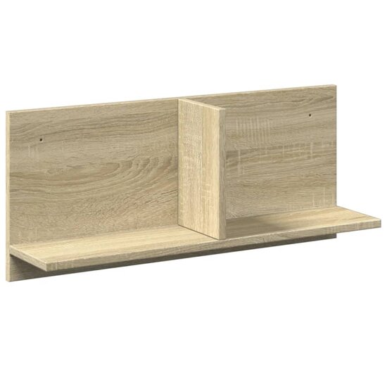 Wandkast 70X16,5X30 Cm Bewerkt Hout Kleurig 70 x 16.5 x 30 cm Sonoma eiken