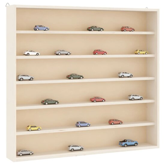 Houten Verzamelvitrine Met 6 Planken 60X8,5X55 Cm 60 x 8.5 x 55 cm