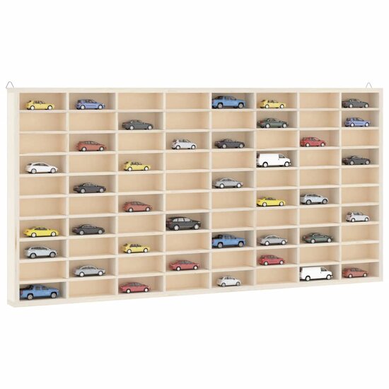 Houten Verzamelvitrine Met 80 Vakken 80X4,5X40,5 Cm 80 x 4.5 x 40.5 cm