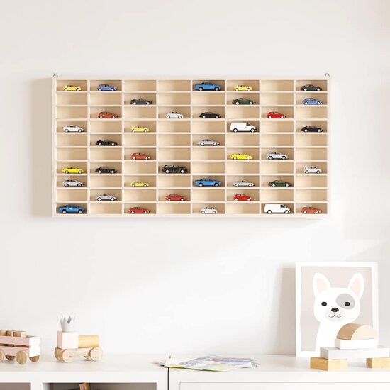 Houten Verzamelvitrine Met 80 Vakken 80X4,5X40,5 Cm 80 x 4.5 x 40.5 cm