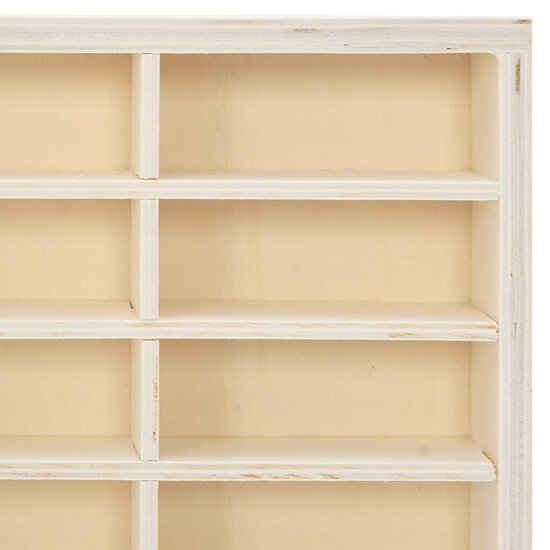 Houten Verzamelvitrine Met 80 Vakken 80X4,5X40,5 Cm 80 x 4.5 x 40.5 cm