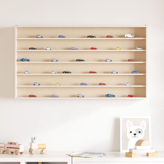Houten Verzamelvitrine Met 6 Planken 100X8,5X55 Cm 100 x 8.5 x 55 cm
