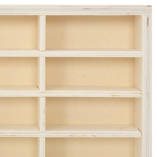 Houten Verzamelvitrine Met 60 Vakken 60X4,5X40,5 Cm 60 x 4.5 x 40.5 cm