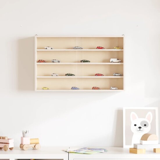 Houten Verzamelvitrine Met Deuren 60X8,5X37 Cm 60 x 8.5 x 37 cm