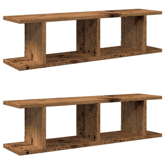 Wandschappen Bewerkt Hout Kleurig Oud Hout 90 x 18 x 20 cm
