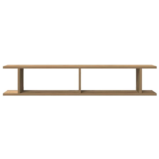 Wandschappen 2 st 105x18x20 cm bewerkt hout artisanaal eiken