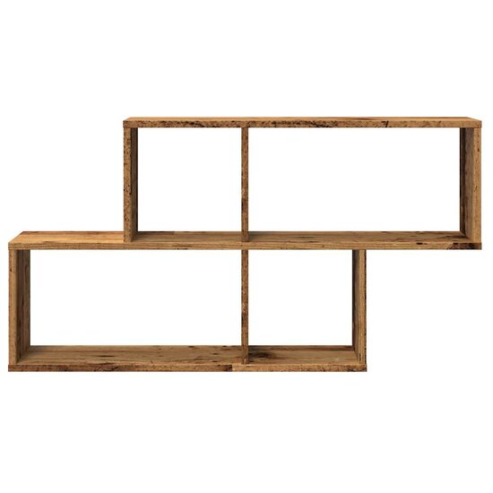 Wandschap 100X18X53 Cm Bewerkt Hout Kleurig Oud hout