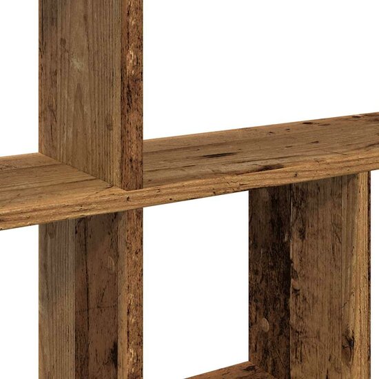 Wandschap 100X18X53 Cm Bewerkt Hout Kleurig Oud hout