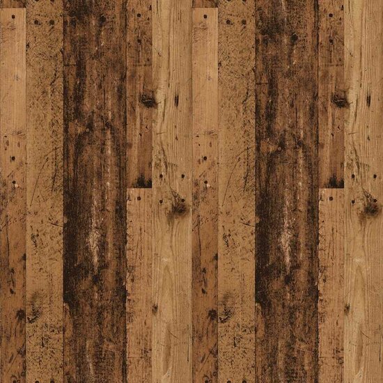 Cd-wandschap 100x18x18 cm bewerkt hout oud houtkleurig