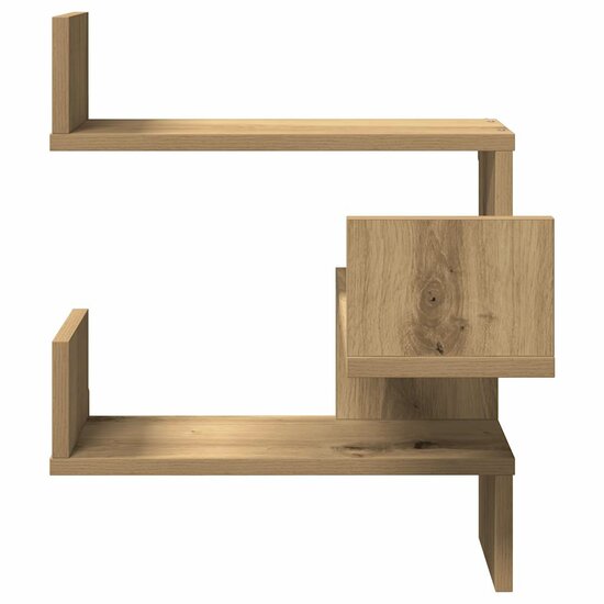 Hoekwandschappen 40X40X49,5 Cm Hout Artisanaal Eiken 2 artisanaal eikenkleurig 1