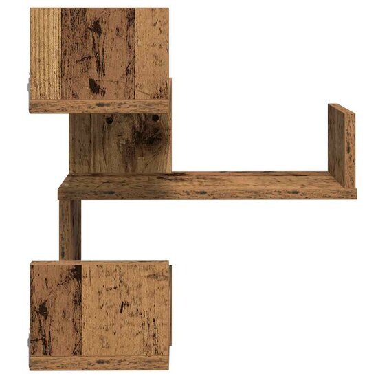 Hoekwandschappen 40X40X49,5 Cm Bewerkt Hout Kleur 2 Oud hout 1