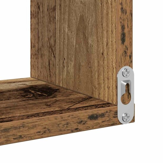 Hoekwandschappen 40X40X49,5 Cm Bewerkt Hout Kleur 2 Oud hout 1