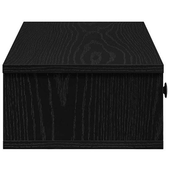 Wandschap Met Lades Bewerkt Hout 60 x 25 x 15 cm Zwart