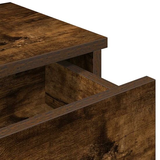 Wandschap Met Lades Bewerkt Hout Kleur 80 x 31 x 17 cm Gerookt eiken