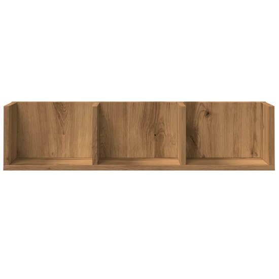 Cd-Wandschap 75X18X18 Cm Bewerkt Hout artisanaal eikenkleurig