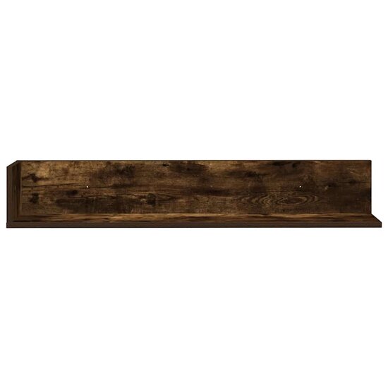 Wandschappen 2 St 100X16,5X16,5 Cm Bewerkt Hout 100 x 16.5 x 16.5 cm Gerookt eiken