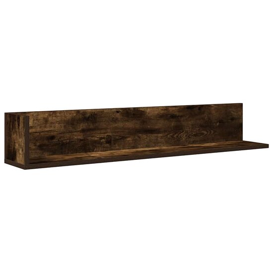 Wandschappen 2 St 100X16,5X16,5 Cm Bewerkt Hout 100 x 16.5 x 16.5 cm Gerookt eiken