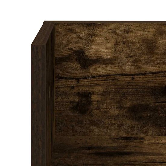 Wandschappen 2 St 100X16,5X16,5 Cm Bewerkt Hout 100 x 16.5 x 16.5 cm Gerookt eiken