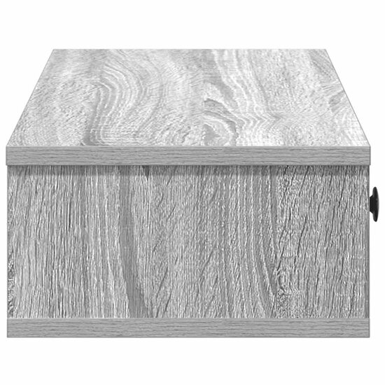Wandschap Met Lades 100X37,5X19 Cm Bewerkt Hout 100 x 34 x 19 cm Grijs sonoma