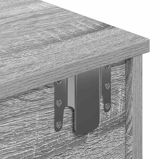 Wandschap Met Lades 100X37,5X19 Cm Bewerkt Hout 100 x 34 x 19 cm Grijs sonoma