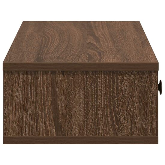 Wandschap Met Lades 100X37,5X19 Cm Bewerkt Hout Bruin Eiken 100 x 34 x 19 cm bruin eikenkleur