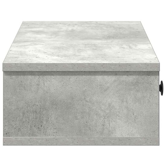 Wandschap Met Lades 100X37,5X19 Cm Bewerkt Hout 100 x 34 x 19 cm Betongrijs