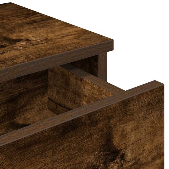 Wandschap Met Lades 100X37,5X19 Cm Bewerkt Hout 100 x 34 x 19 cm Gerookt eiken