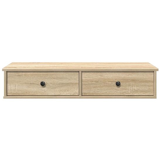 Wandschap Met Lades 100X37,5X19 Cm Bewerkt Hout 100 x 34 x 19 cm Sonoma eiken