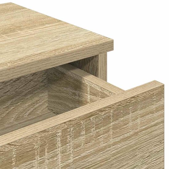 Wandschap Met Lades 100X37,5X19 Cm Bewerkt Hout 100 x 34 x 19 cm Sonoma eiken