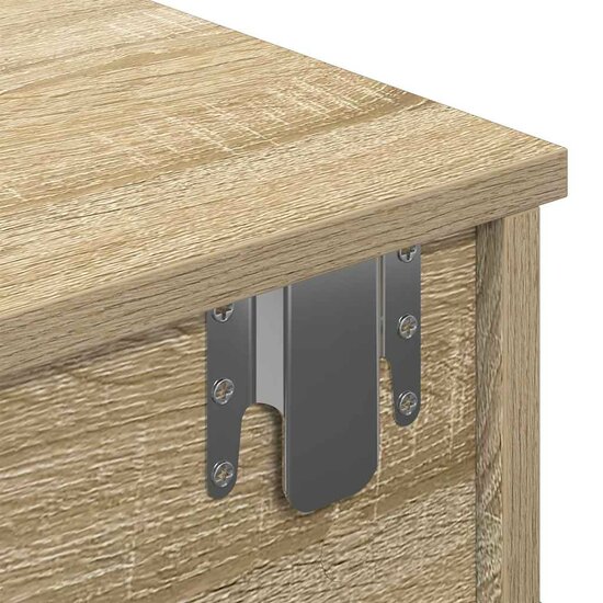 Wandschap Met Lades 100X37,5X19 Cm Bewerkt Hout 100 x 34 x 19 cm Sonoma eiken