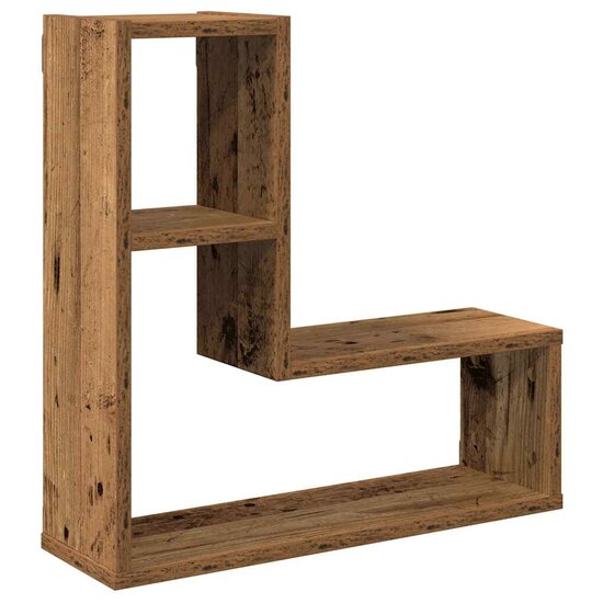 Wandschappen Kubus 50X15X50 Cm Bewerkt Hout Kleur Oud hout