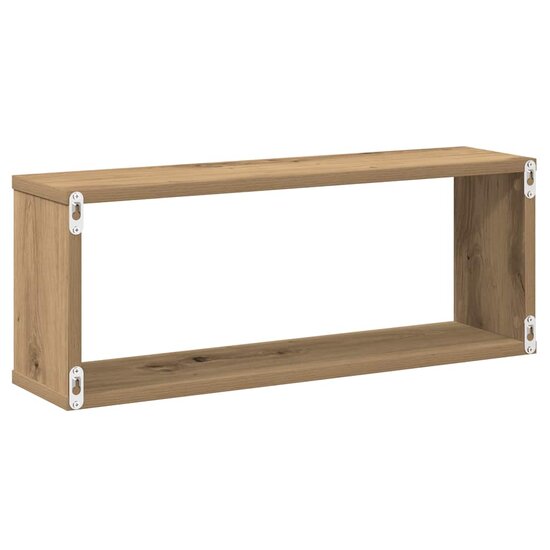 Wandschappen Kubus Hout Artisanaal Eiken Artisanaal Eikenkleurig 4 60 x 15 x 23 cm