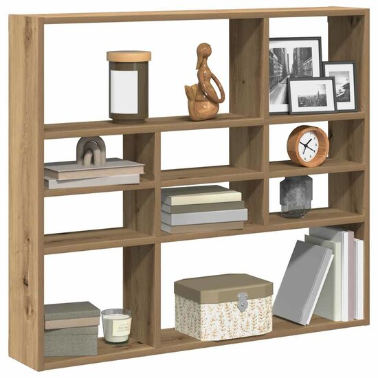 Wandschap 90X16X78 Cm Bewerkt Hout artisanaal eikenkleurig